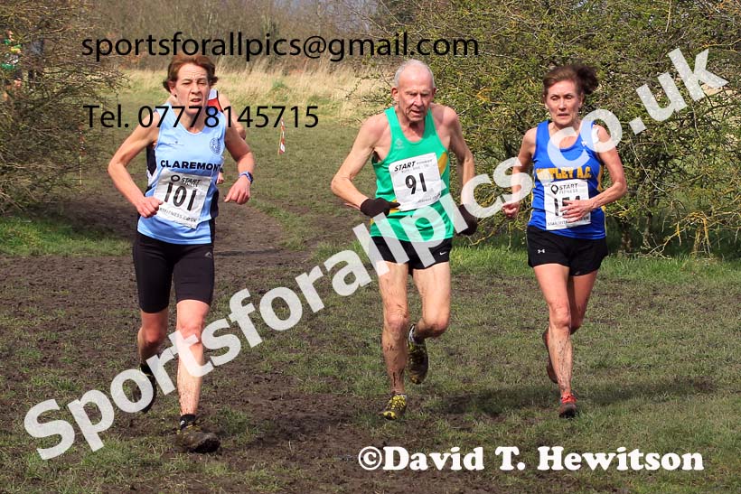 Womens and Mens 65+ in the 2023 BMAF Cross Country Champs., Wallsend. Photo: David T. Hewitson/Sports for All Pics